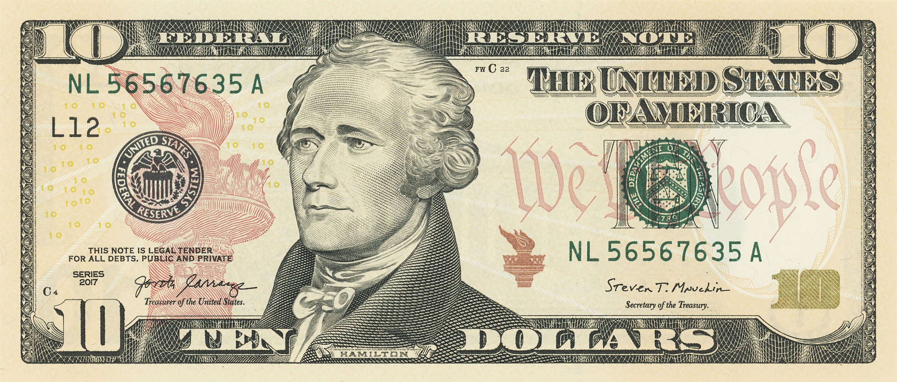 10 dólares